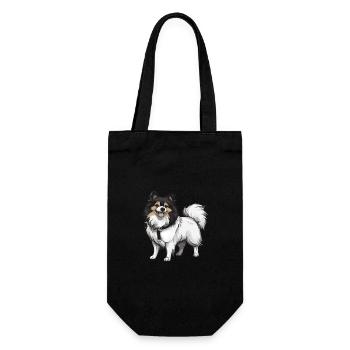 Pomeranian Dog - Gift Bag for Bottles - black - Front