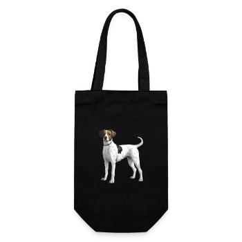 Jack Russel Terrier Hund - Geschenkbeutel für Flaschen - Schwarz - Vorne
