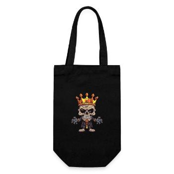 King Skeleton Funny Crown - Gift Bag for Bottles - black - Front
