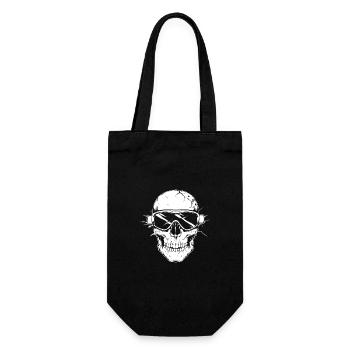 Ski Ski Goggles Skeleton - Gift Bag for Bottles - black - Front