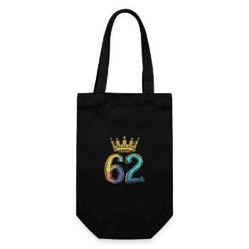 62 Number Crown - Gift Bag for Bottles - black - Front