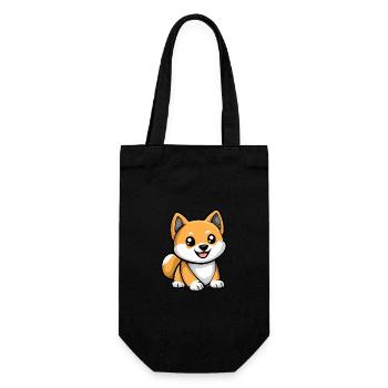 Akita Inu Dog Cute - Gift Bag for Bottles - black - Front