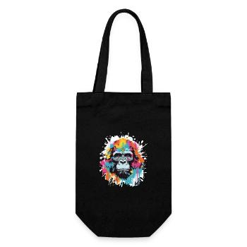 Tête Pop Art Gorille Animal - Sac à bouteille - noir - Devant