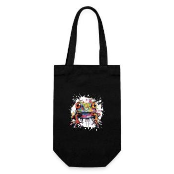 Frog Animal Pop Art Animal - Gift Bag for Bottles - black - Front