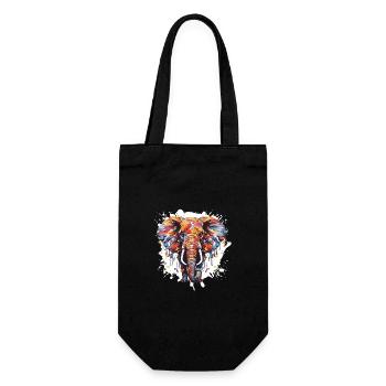 Elephant Animal Pop Art Head - Gift Bag for Bottles - black - Front