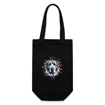 Kangal Dog Animal Pop Art Head - Gift Bag for Bottles - black - Front