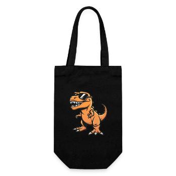 Dinosaur T-Rex Cool Comic - Gift Bag for Bottles - black - Front