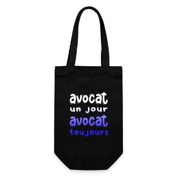AVOCAT UN JOUR AVOCATE CITATION DRÖLE HUMOUR - Sac à bouteille - noir - Devant