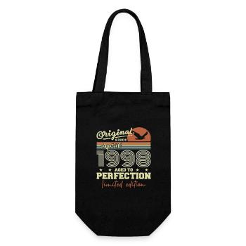 April 1998 Gift | 27th Anniversary April 1998 - Gift Bag for Bottles - black - Front