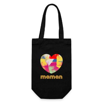 Maman - cadeau fête des mères - Sac à bouteille - noir - Devant