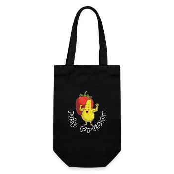 Pulp Fruit Kraftfigur - Geschenkbeutel für Flaschen - Schwarz - Vorne