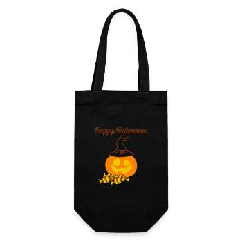 Joyeux halloween - Sac à bouteille - noir - Devant