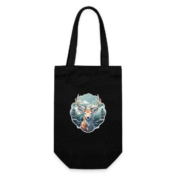 Cerf d’hiver - Sac à bouteille - noir - Devant