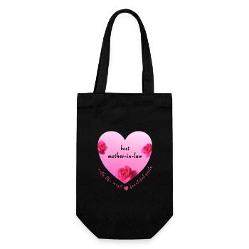 best mother in law - Gift Bag for Bottles - black - Front