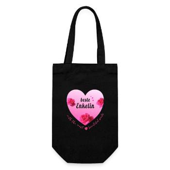 best granddaughter - Gift Bag for Bottles - black - Front