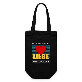 Love - Gift Bag for Bottles - black - Front