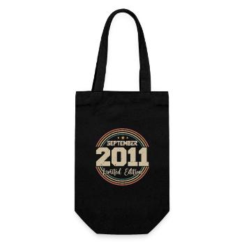 September Birthday Gift 2011 - Gift Bag for Bottles - black - Front