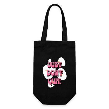 Just Don't Quit Positive Affirmationen Pink Frauen - Geschenkbeutel für Flaschen - Schwarz - Vorne