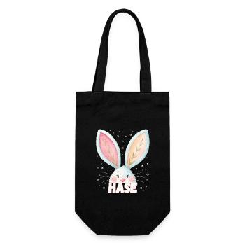 Bunny Pet Name Funny Easter Bunny - Gift Bag for Bottles - black - Front