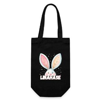 Name Lina Rabbit Linahase Pet Name - Gift Bag for Bottles - black - Front