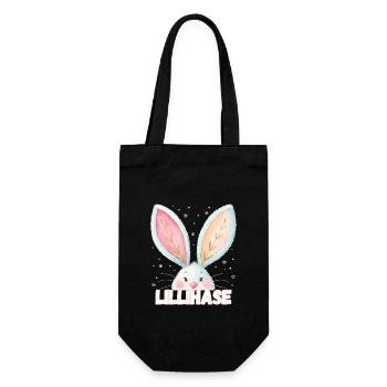 Name Lilli Hase Lillihase Kosename - Geschenkbeutel für Flaschen - Schwarz - Vorne