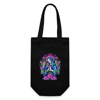 Betende Heilige Maria Rosen Religion Christentum - Geschenkbeutel für Flaschen - Schwarz - Vorne