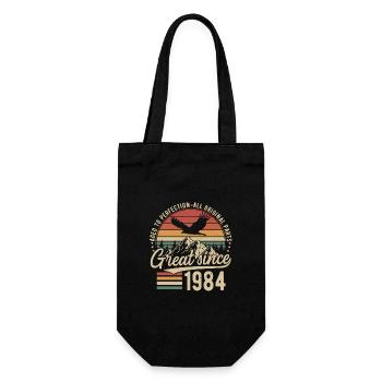 Great Since 1984 Vintage Vintage Birthday - Gift Bag for Bottles - black - Front