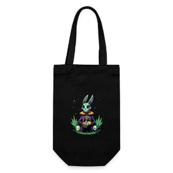 Creepy Easter - Osterhase - Osterei - Geschenk - Geschenkbeutel für Flaschen - Schwarz - Vorne