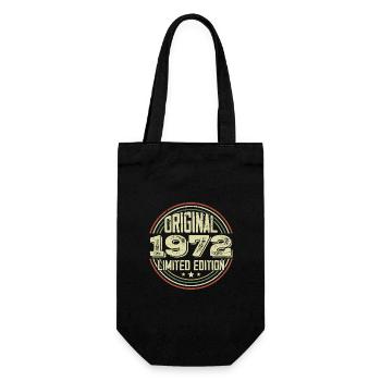 1972 Birthday Partys, ein legendärer Jahrgang - Geschenkbeutel für Flaschen - Schwarz - Vorne