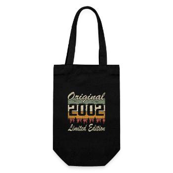 Vintage Geburtstag Original Geschenkidee 2002 - Geschenkbeutel für Flaschen - Schwarz - Vorne