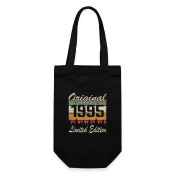 Vintage Geburtstag Original Geschenkidee 1995 - Geschenkbeutel für Flaschen - Schwarz - Vorne