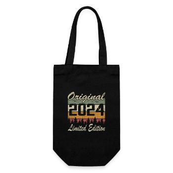 Vintage-Geburtstag originelle Geschenkidee 2024 - Geschenkbeutel für Flaschen - Schwarz - Vorne