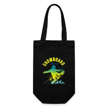 Freestyle Snowboard Sport Mountain Alps - Gift Bag for Bottles - black - Front