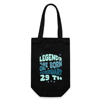 anniversaire 29 fevrier les legendes naissent - Sac à bouteille - noir - Devant