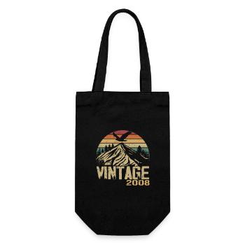 Vintage 2008 Cadeau Anniversaire 2008 Retro 2008 - Sac à bouteille - noir - Devant