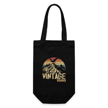 Vintage 1986 Cadeau Anniversaire 1986 Retro 1986 - Sac à bouteille - noir - Devant