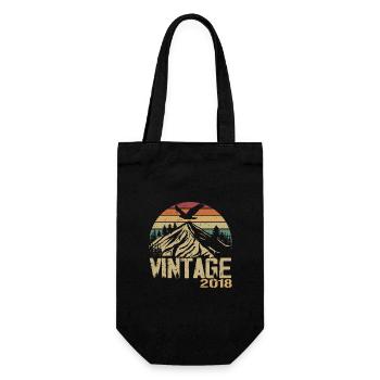Vintage 2018 Retro 2018 Anniversary Gift - Gift Bag for Bottles - black - Front