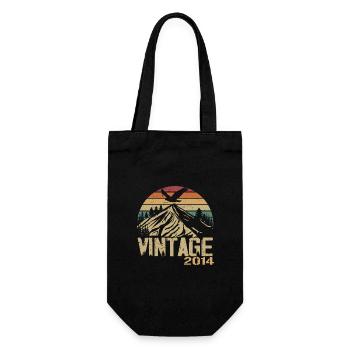 Vintage 2014 Cadeau Anniversaire 2014 Retro 2014 - Sac à bouteille - noir - Devant