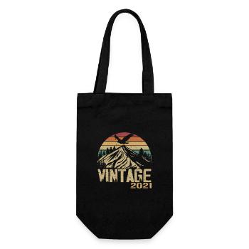 Vintage 2021 Retro 2021 Anniversary Gift - Gift Bag for Bottles - black - Front