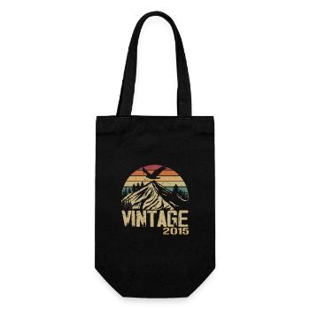 Vintage 2015 Cadeau Anniversaire 2015 Retro 2015 - Sac à bouteille - noir - Devant