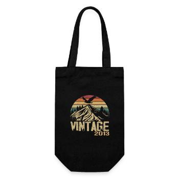 Vintage 2013 Cadeau Anniversaire 2013 Retro 2013 - Sac à bouteille - noir - Devant
