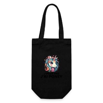 J'peux pas J'ai Poney - Sac à bouteille - noir - Devant
