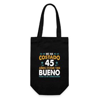 ME HA COSTADO 45 ANOS ESTAR TAN BUENO - Gift Bag for Bottles - black - Front