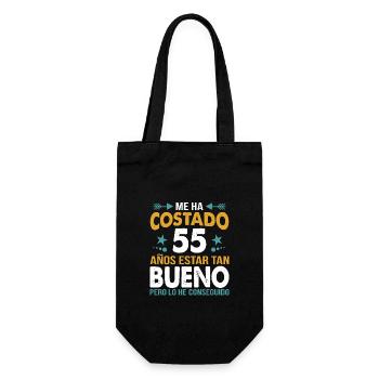 ME HA COSTADO 55 AÑOS ESTAR TAN BUENO - Gift Bag for Bottles - black - Front