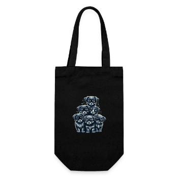 Die Katze - Geschenkbeutel für Flaschen - Schwarz - Vorne
