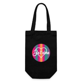 MOTHER'S DAY. HAPPY MOTHER'S DAY. MOM - Gift Bag for Bottles - black - Front