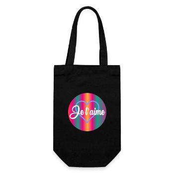 MOTHER'S DAY. HAPPY MOTHER'S DAY. MOM - Gift Bag for Bottles - black - Front