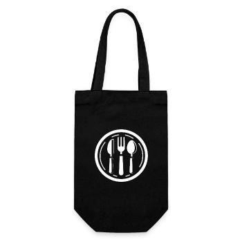 Couverts, Couteau, Fourchette, Cuillère - Sac à bouteille - noir - Devant
