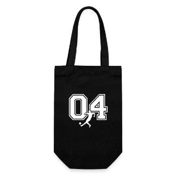 Fußball Nummer 04 Fußballspieler - Geschenkbeutel für Flaschen - Schwarz - Vorne