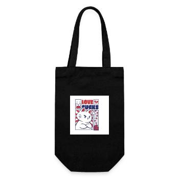 Un chat audacieux avec une déclaration d’amour sucé - Sac à bouteille - noir - Devant